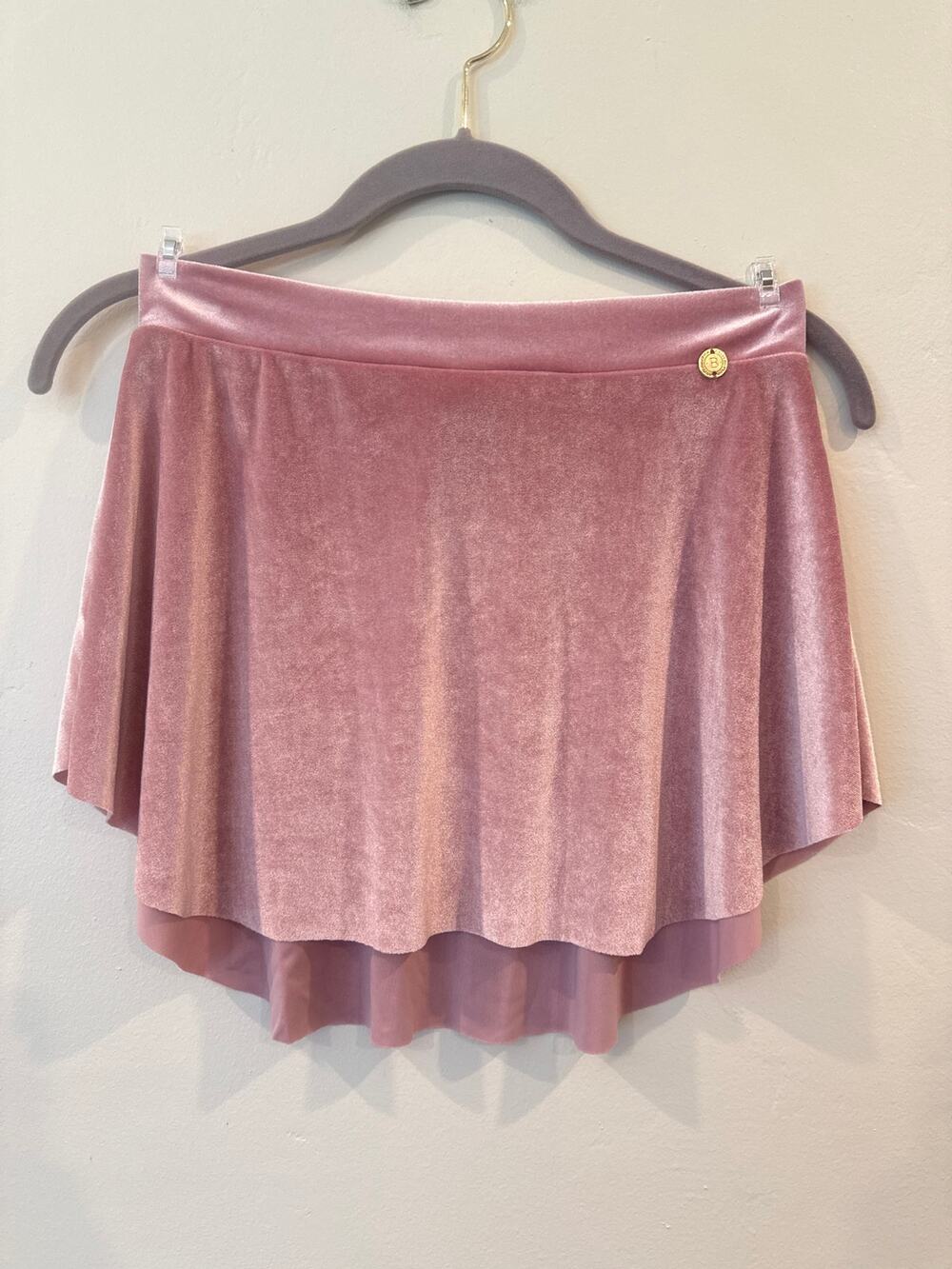 NWOT Bodile Zara velvet pink pull on skirt S/M